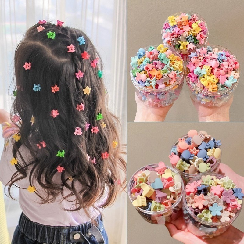 10100Pcs/Set Small Clips Korean Cute Cartoon Mini Small Hair Clip Baby