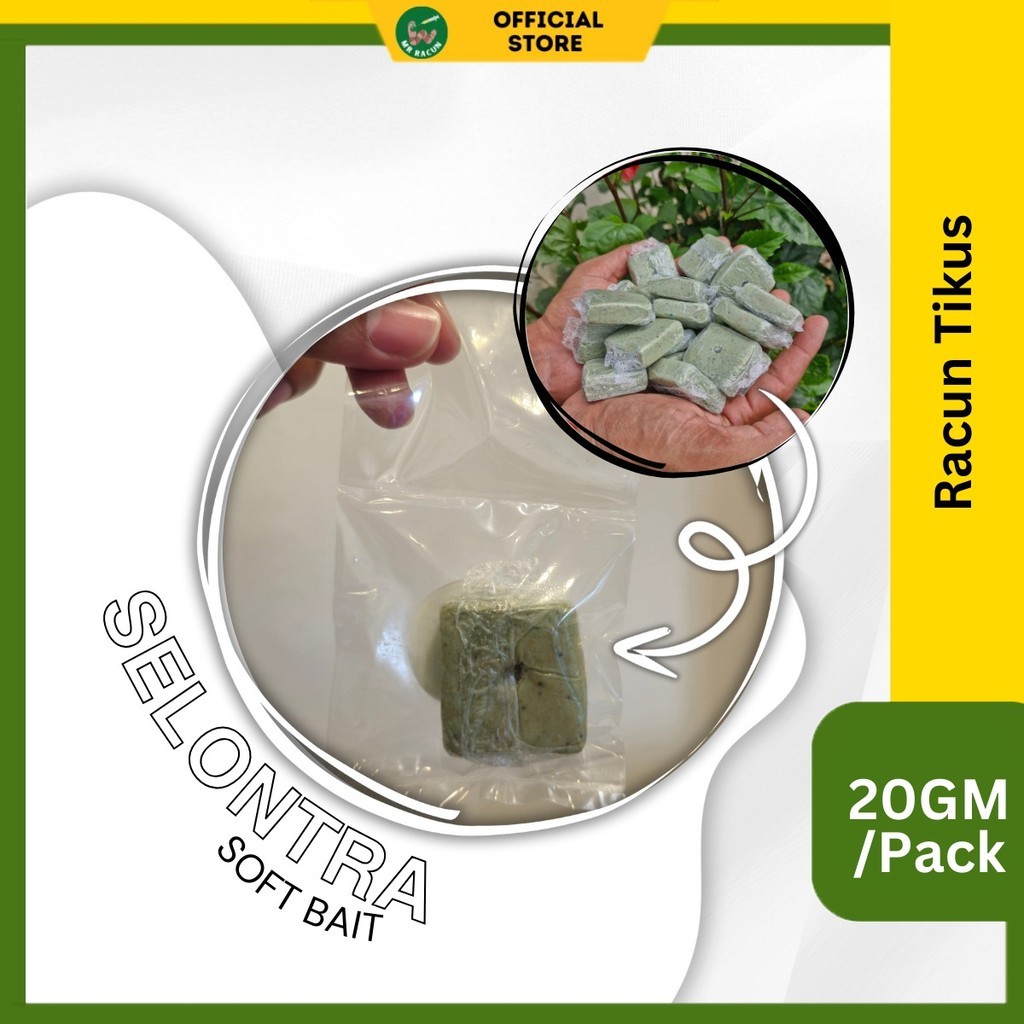 BASF Selontra Rodent Soft Bait Green Block Rodenticide Cholecalciferol