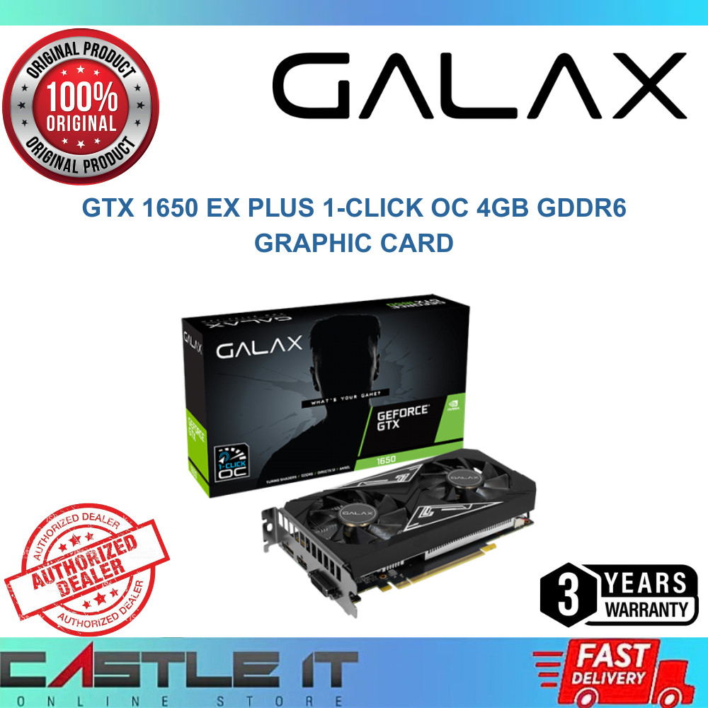 Ex Plus 1650 Galax 4gb GALAX GTX 1650 EX PLUS 1-Click OC 4GB GDDR6 GPU