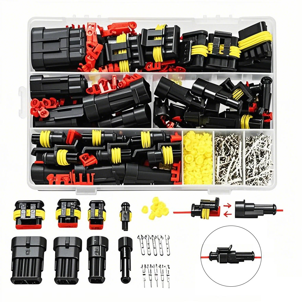 352/708 PCS HID Waterproof Electrical Connector Set Automotive Wire ...