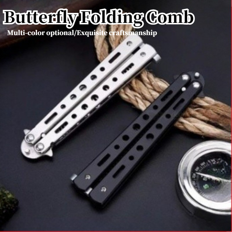 Foldable Butterfly Comb Training Practice Combs Stainless Steel ...