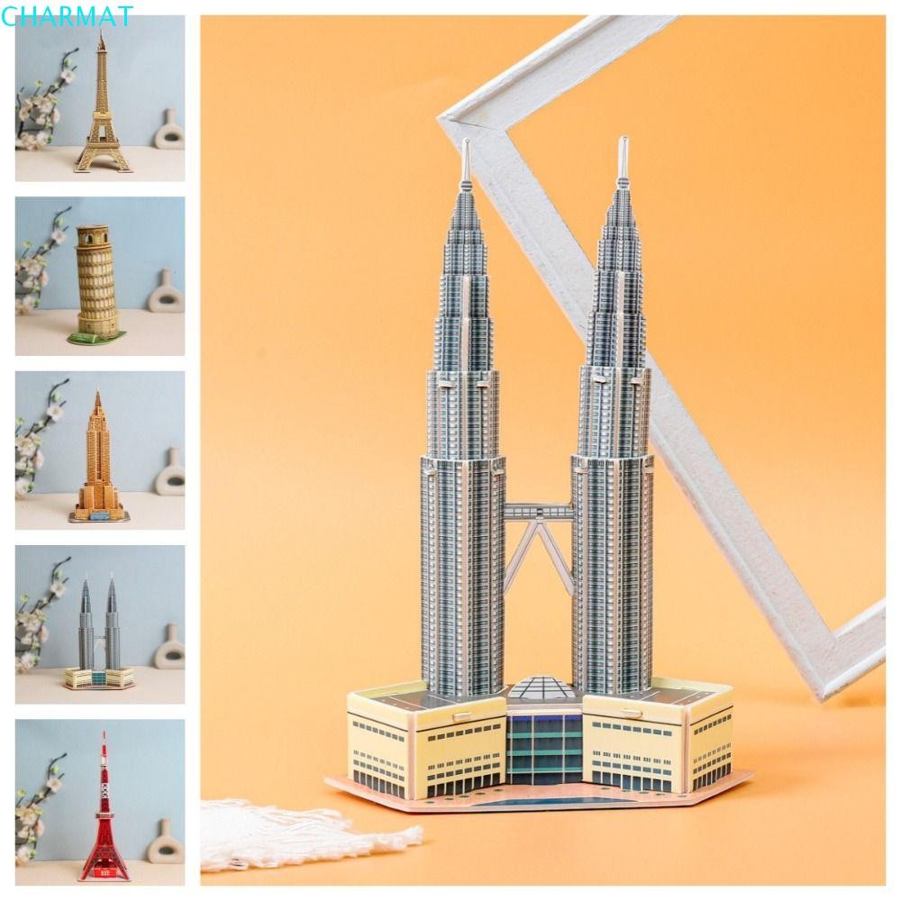 CHARMAT World Famous Buildings Model, Paper 3D Mini Cardboard Puzzle ...