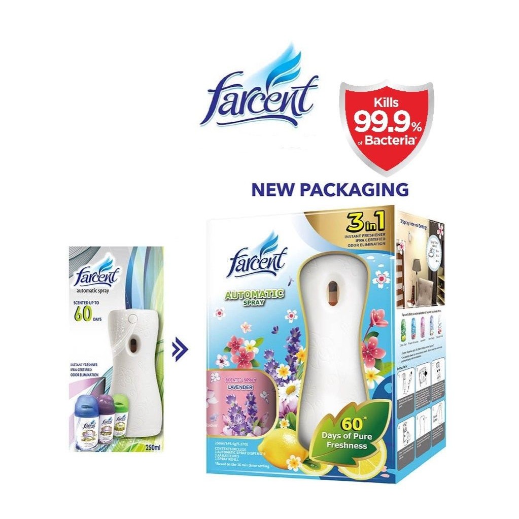 FARCENT Dispenser Set Automatic Scented Spray Air Freshener ( Starter ...