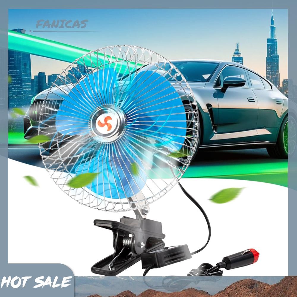 [Fanicas.my] 12/24V Oscillating Car Fan Adjustable Portable Car Cooling ...