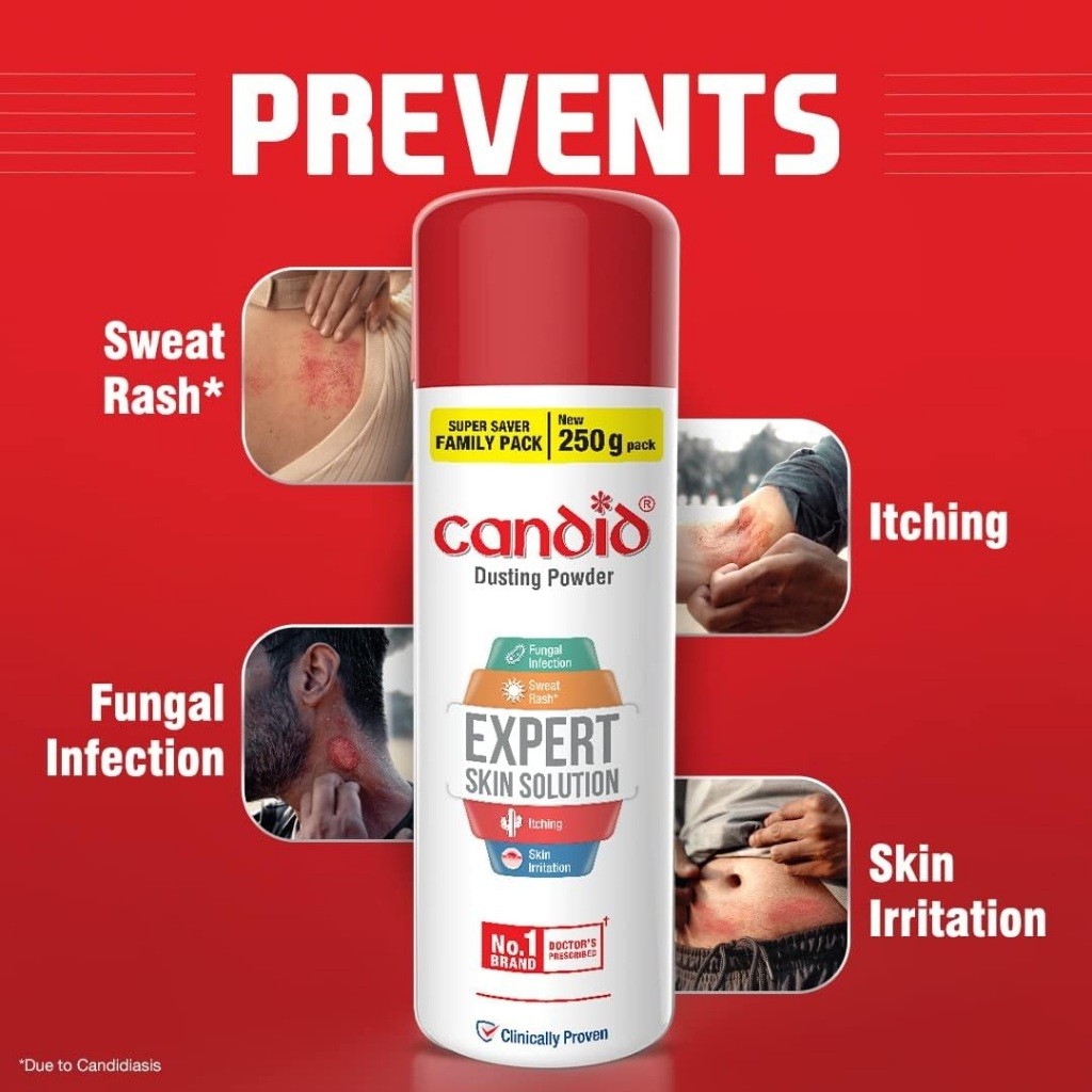 Candid Dusting Powder | Prevents Sweat Rash, Itching, Itching, Fungal ...