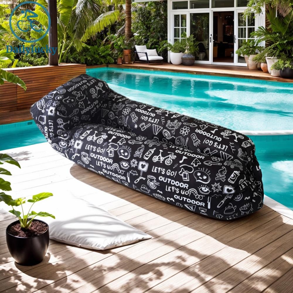 Camping Inflatable Lounger Outdoor Graffiti Inflatable Sofa for Music ...