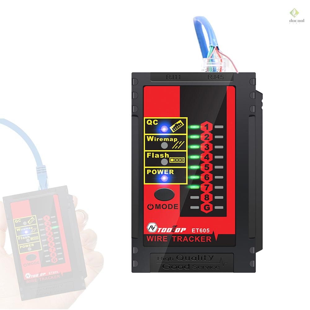 ET605 Cable Port Tester Cable Pairing Check Switch Flash POE Polarity