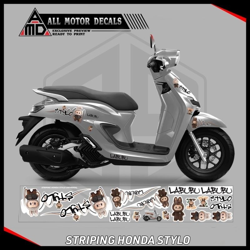 Honda Stylo 160 Striping Labubu Doll Motif / Universal Stylo Motorcycle ...