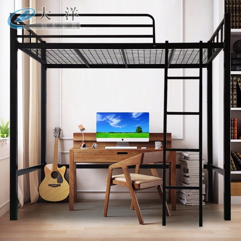 Adult Loft Bed Elevated Bed Set Affordable Strong Iron Bed Combination