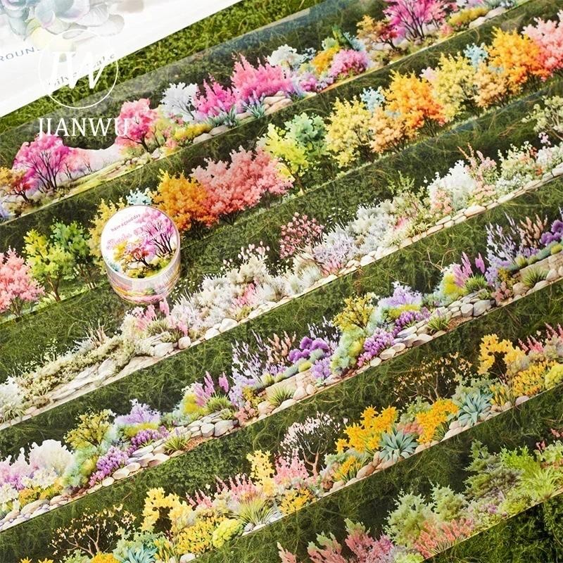 JIANWU 50mm*200cm Shrub Flower Border Series Vintage Plant Material ...