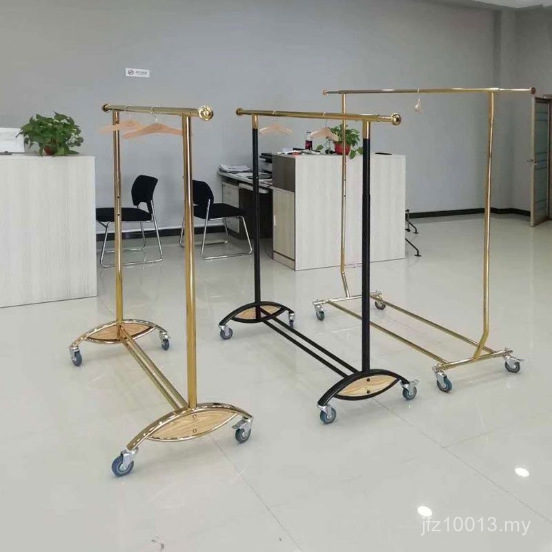 Long Door Rack Horizontal Bar Telescopic Display Rack with Wheels g3 ...