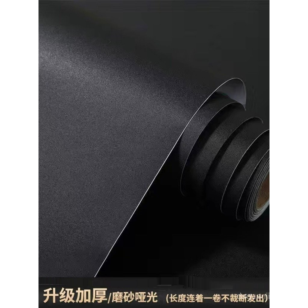 Pure Black Furniture Refurbishment Stickers Waterproof Wardrobe Cabinet ...