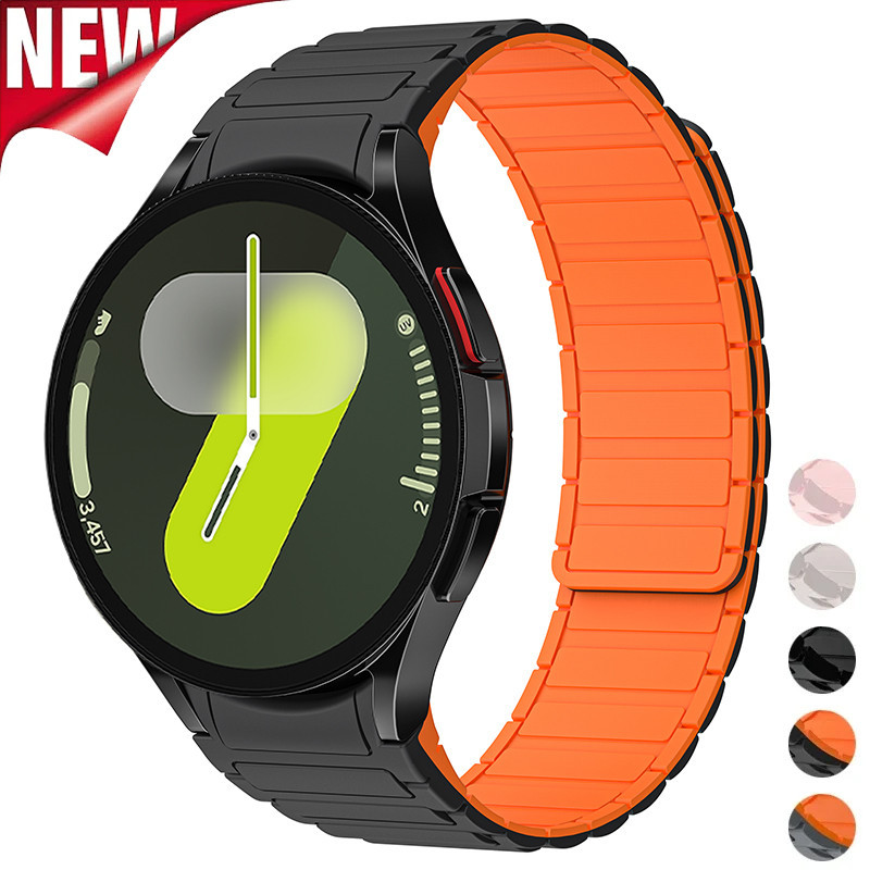 No Gaps Magnetic Silicone Strap For Samsung Galaxy Watch 7 6 5 4 40mm