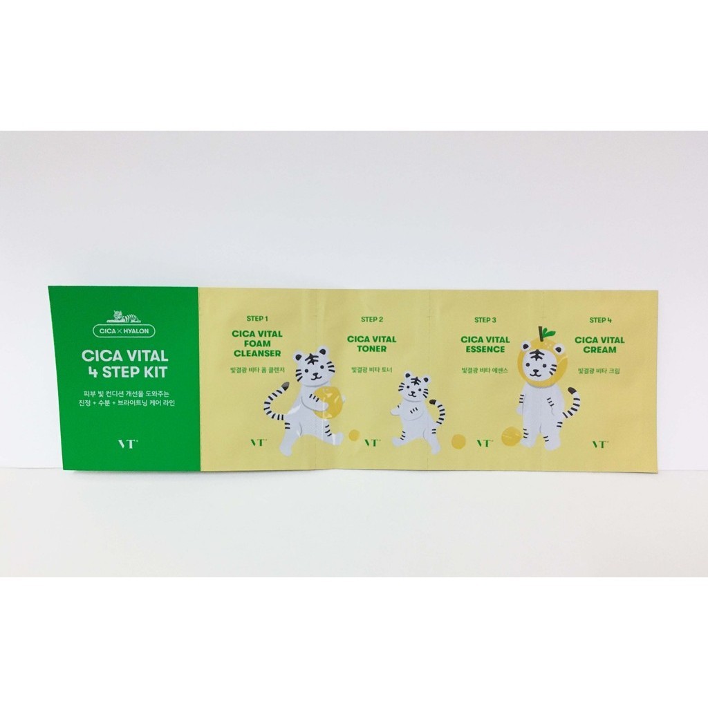 VT Cosmetics Cica Vital 4 Step Kit | Korean Skincare Cica Brightening ...