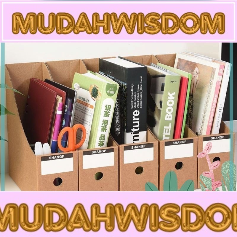 S1044 Kraft Paper Cardboard Magazine File Holders Documents Box ...