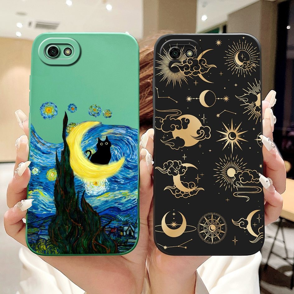 For Vivo Y81 Y81i Casing 1808 1803 1812 Phone Case Fashion Painted Soft  Liquid Silicone Back Cover For VivoY81 Y 81 Y 81i Bumper