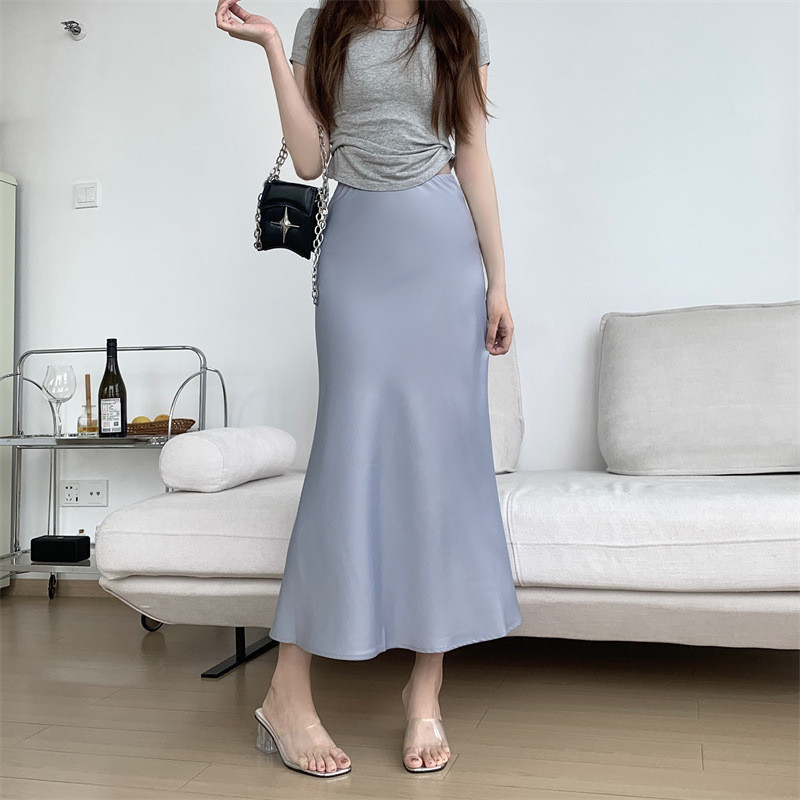 Retro High Waist Slim Bag Hip Long Fishtail Skirt main image 0