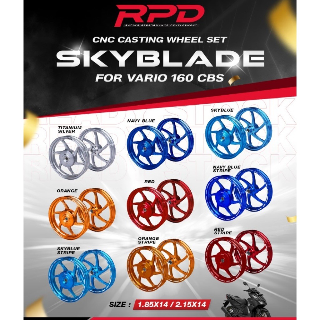 Racing Rims RPD CNC Casting SKYBLADE Vario 160 CBS 185 215 Ring 14 ...