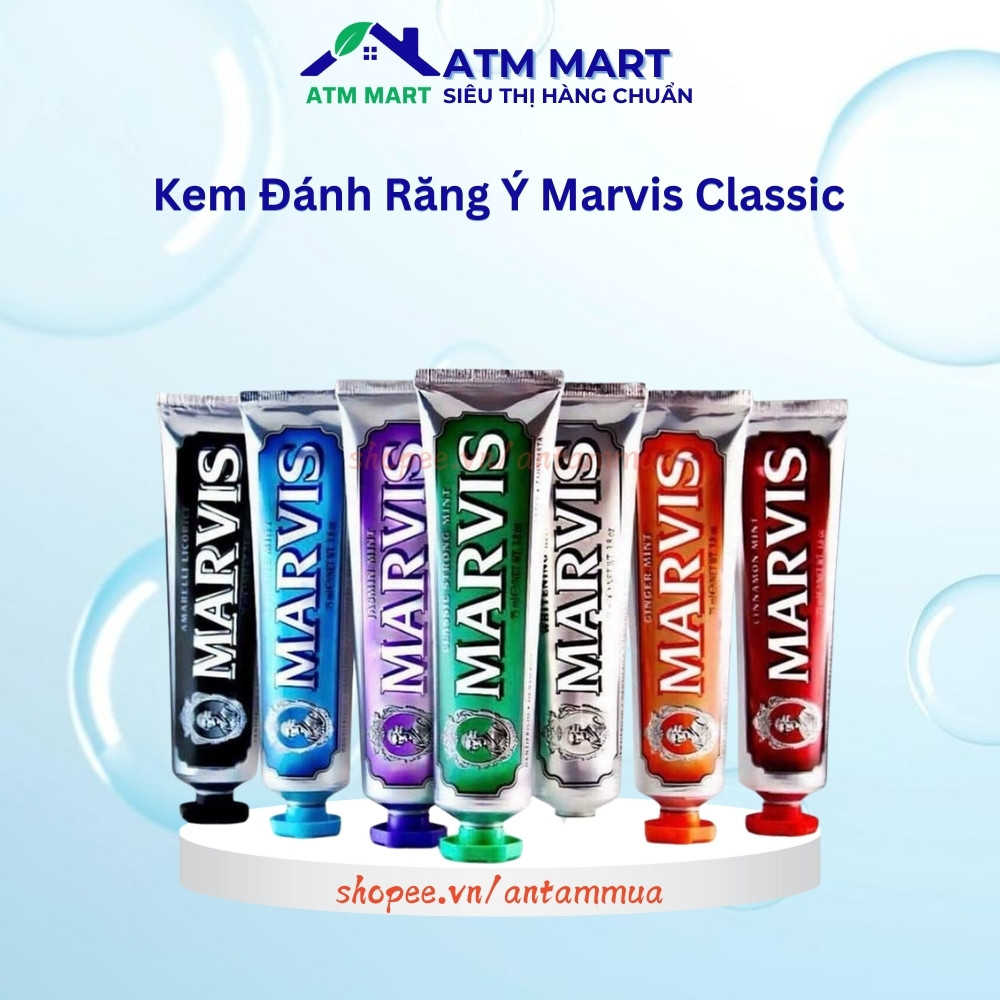 Marvis Classic Italian Toothpaste 85ml Assorted Types - 9 Classic ...