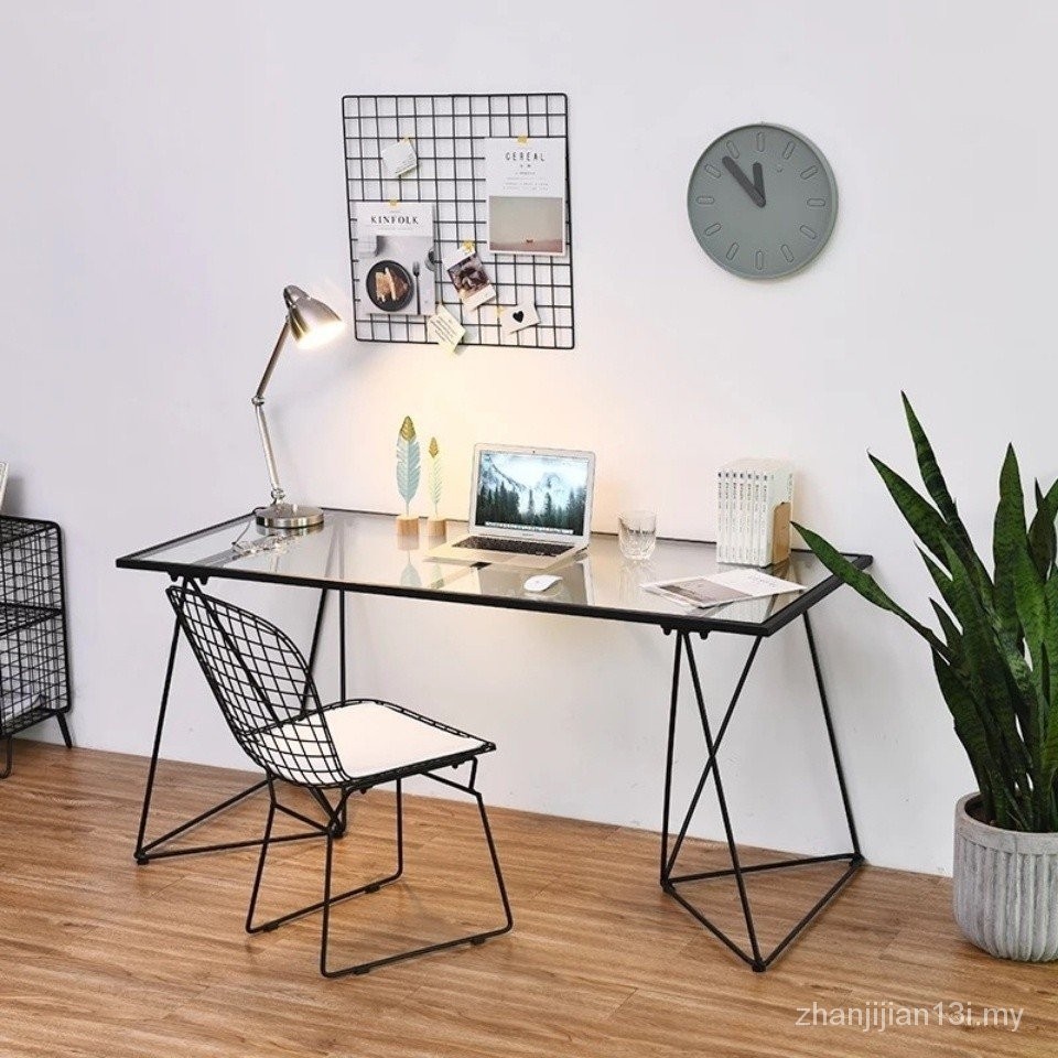 Nordic Iron Computer Desk Home Desk Simple Writing Desk Modern Simple ...