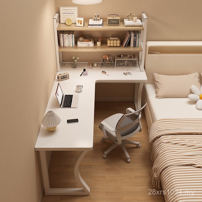 Computer Desk Girls Office Bookshelf Bedroom Corner Desk Dressing Table ...