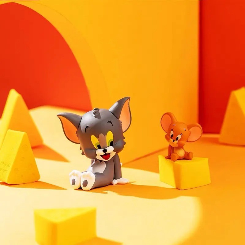 2025 Hot Item Tom and Jerry I Love Cheese Figurine Ornament Doll Tom ...