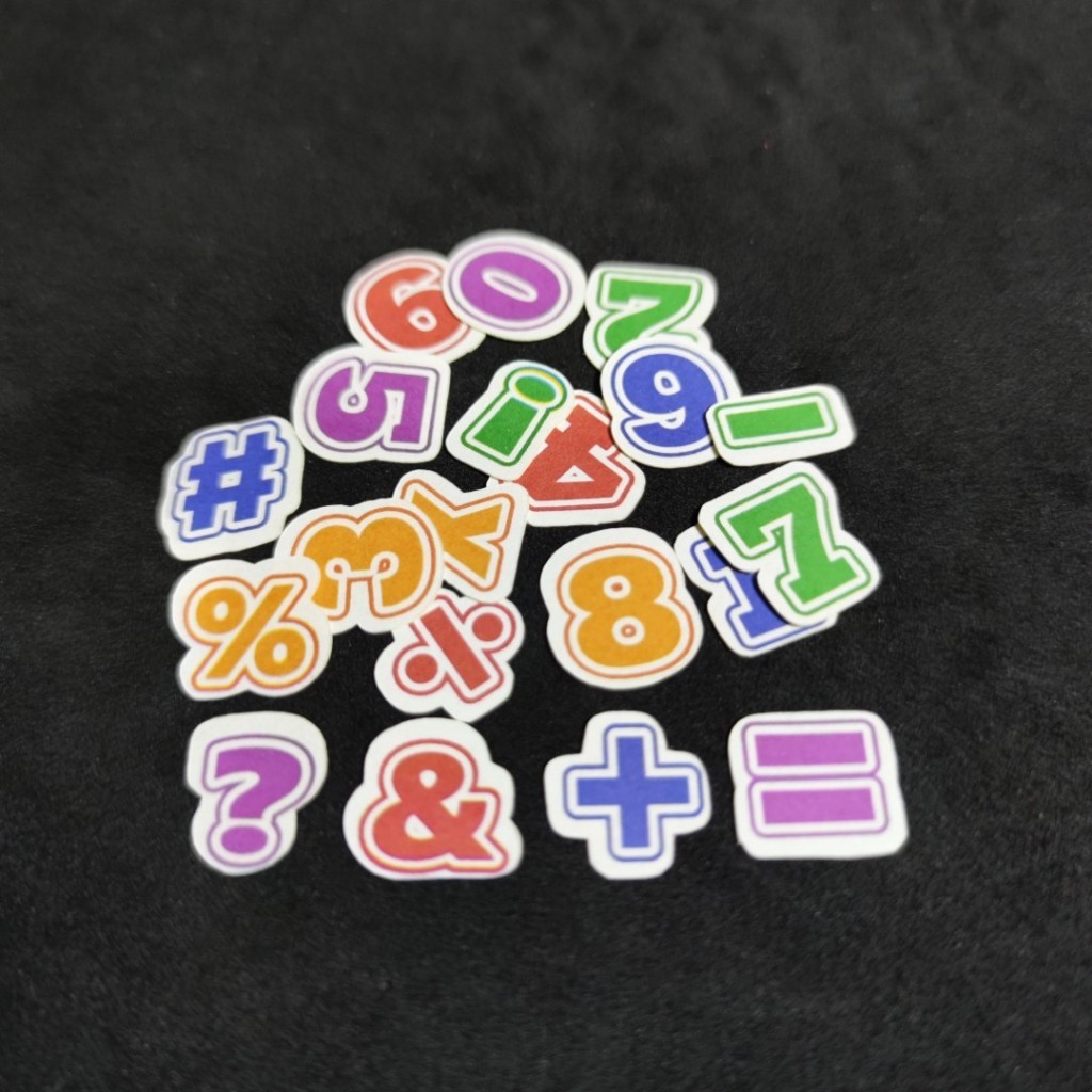 Mini Number and Symbol Stickers for Learning to Count Colorful Contents ...