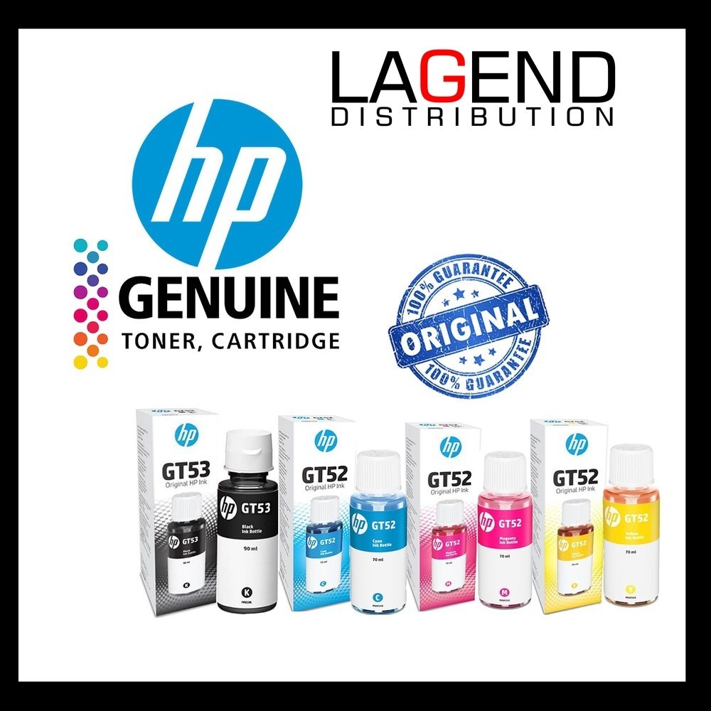 HP GT53xl GT53 GT52 GT53XL ORIGINAL INK BOTTLE FOR GT5810 , GT5820 , HP ...