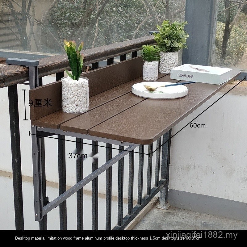 Modern Balcony Railing Hanging Table Creative Hanging Computer Table ...