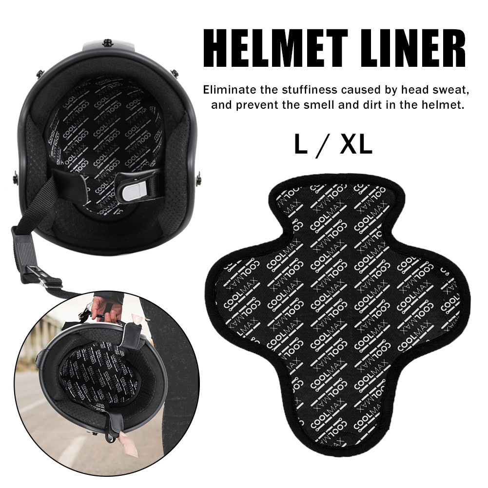 thumbnail image 2 of CHCYCLE Motorcycle Helmet Liner - Quick-Dry Moisture Wicking Under Helmet Cap, Black Medium 2 of 13