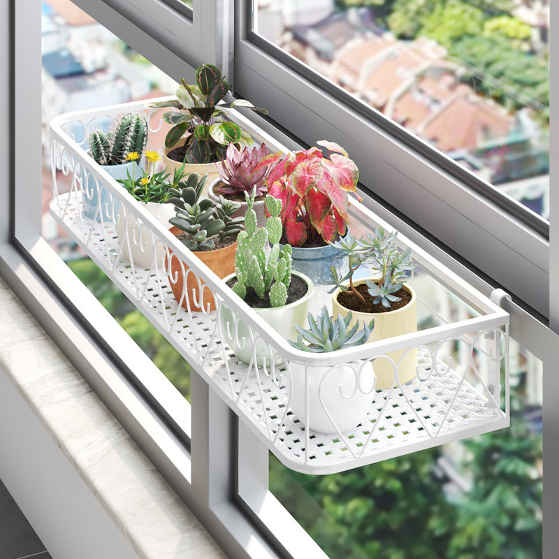 Flower Rack Storage Rack Balcony Hanging Suspended Windowsill Windows ...
