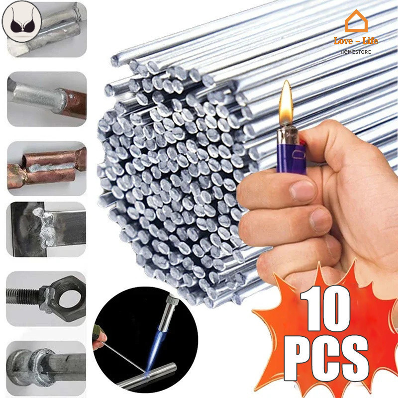 BP 10Pcs Low Temperature Easy Melt Copper Iron Aluminum Solder Rod