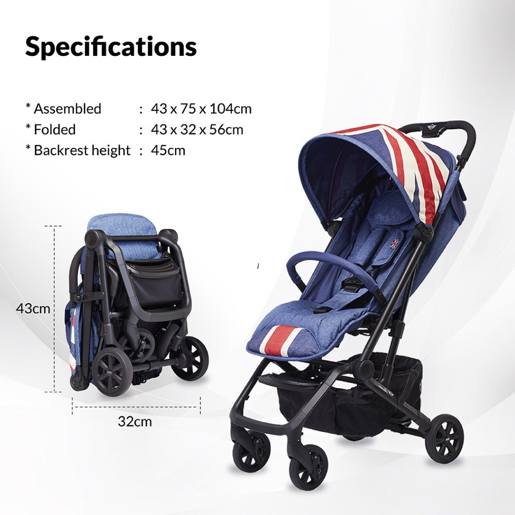 Koopers Official Store Easywalker MINI XS Lightweight Cabin Size Baby Stroller 6kg Shopee Malaysia