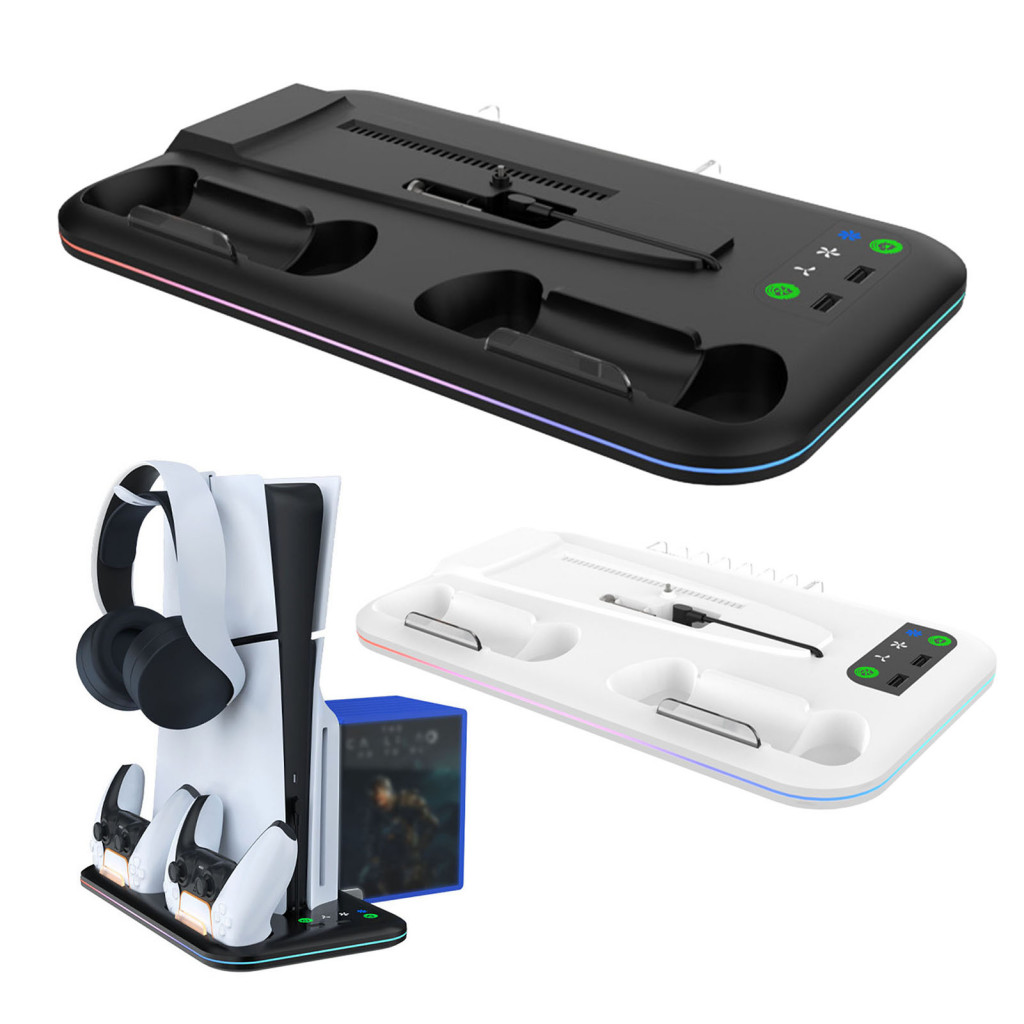 Vertical Cooling Base Controller Charging Dock Ps5 Slim Stand with ...