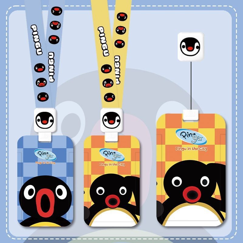 Pingu Penguin Student Slide Card Holder Food Card Bus ID Protective ...