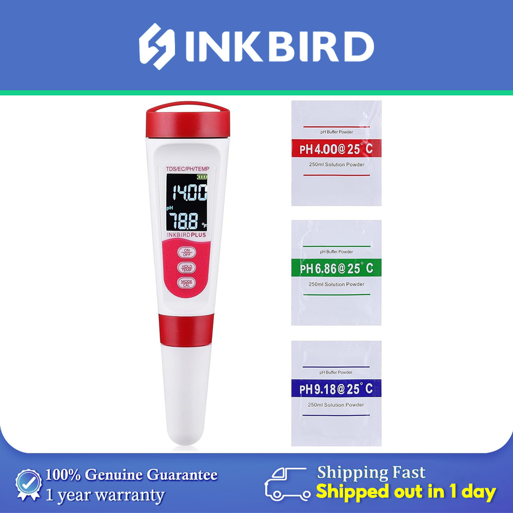INKBIRD 4IN1 Digital Drinking Water Quality Tester PH/EC/TDS ...