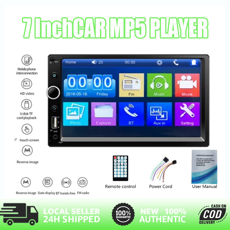 Universal 7 Inch Radio Kereta Mp5 Player Car Bluetooth Double Din ...