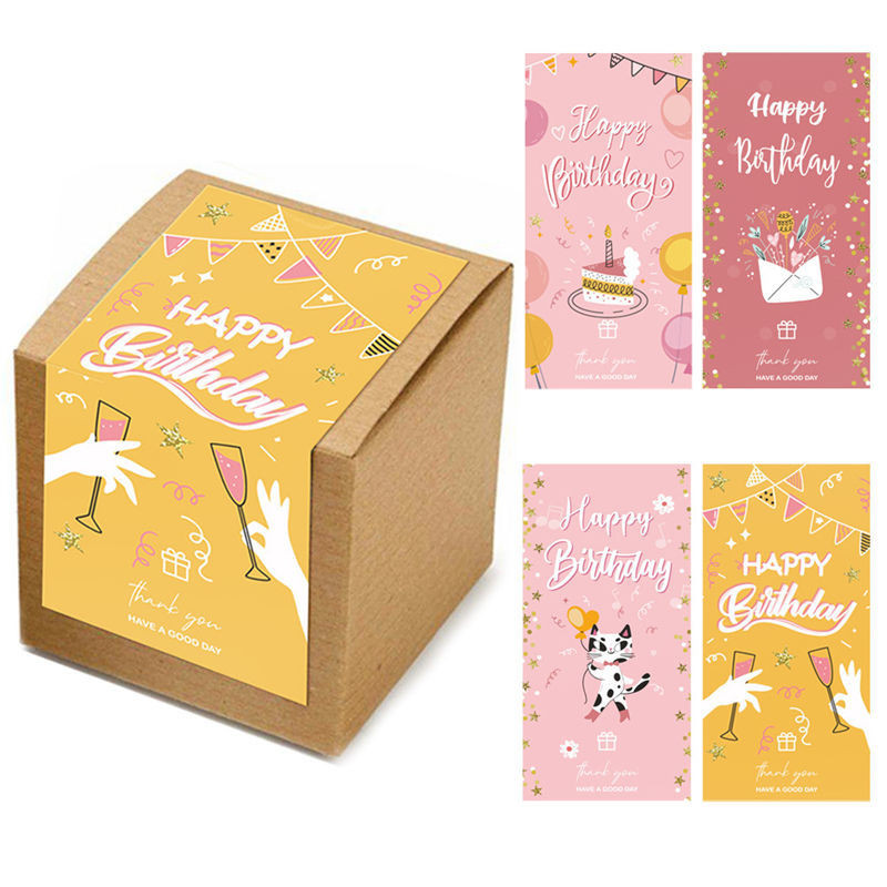 50 Stickers/Pack Ready Stock Happy birthday Stickers Happy birthday ...