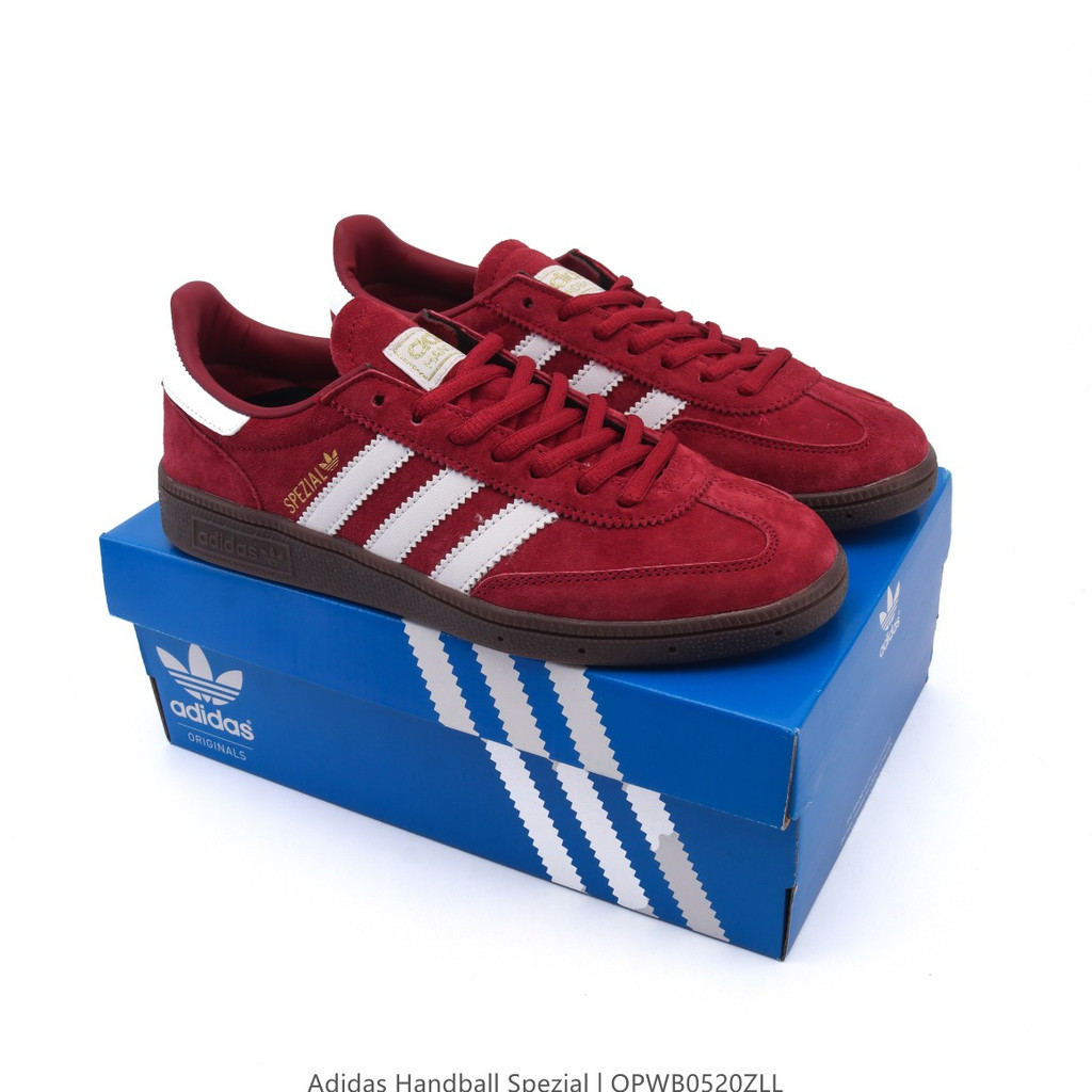 Adidas HANDBALL SPEZIAL red and white low cut casual shoes | Shopee ...
