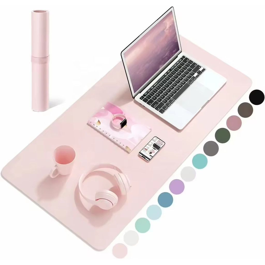 Large Leather Mousepad Keyboard Mat Anti-slip Suede Backing Smooth ...