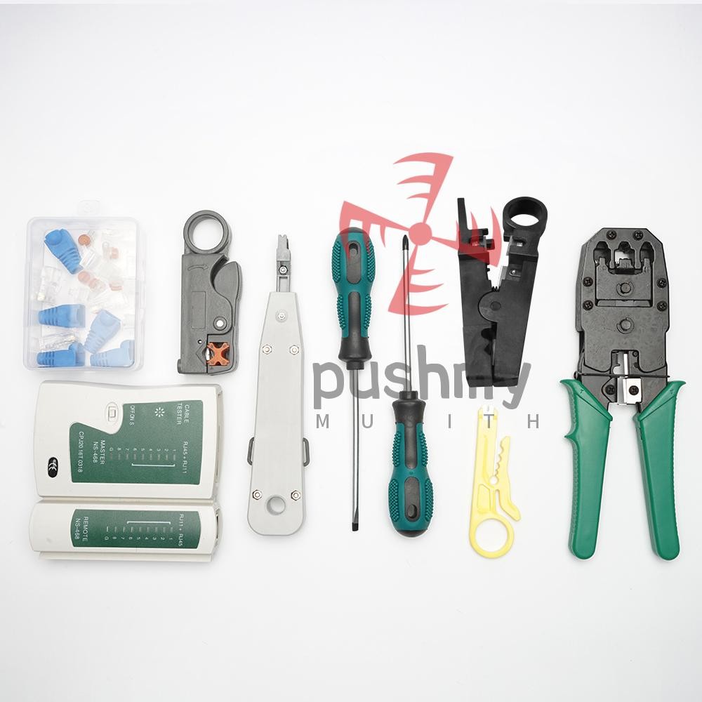 14pcs Portable Ethernet Network Hardware Bag Tool Network LAN Cable ...
