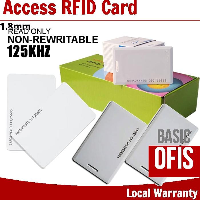 (5 PCS) Access Card RFID Tag ID Proximity Card 125Khz READ ONLY ...