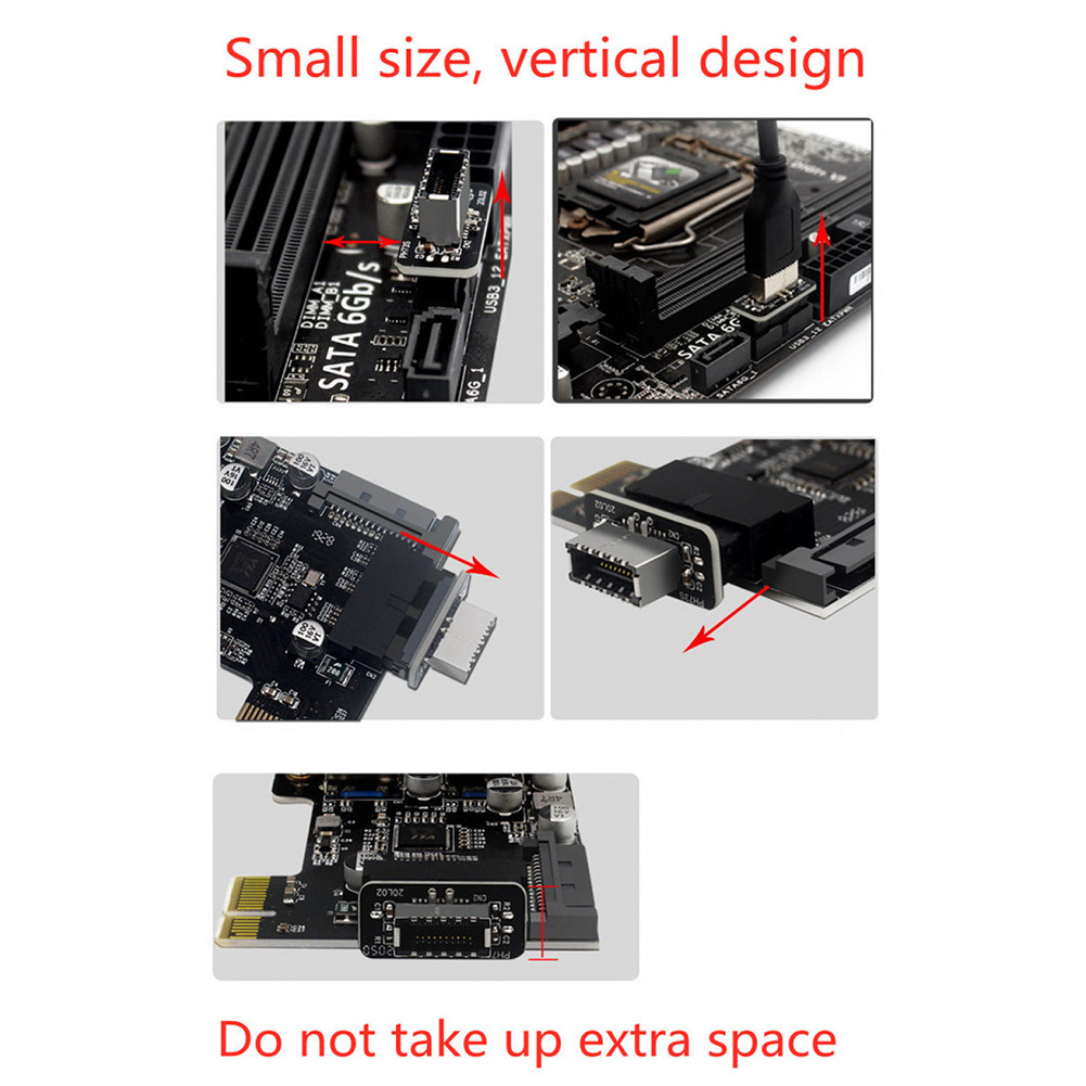 PH73S Motherboard Frontplatte USB 3.0 Adapter - Type C Anschluss Für PC Builds