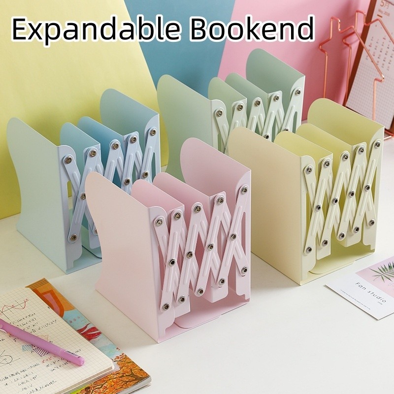 Metal Bookends Expandable Bookend Adjustable Bookshelf Book Stand ...