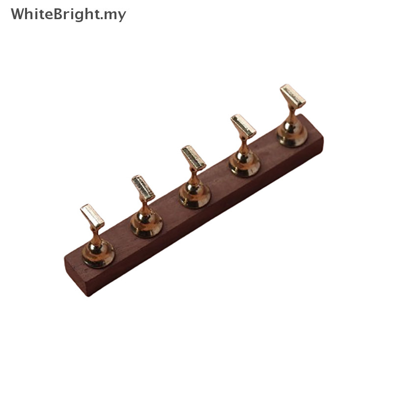  New Styles Retro Nail Holder Practice Display Stand Walnut
