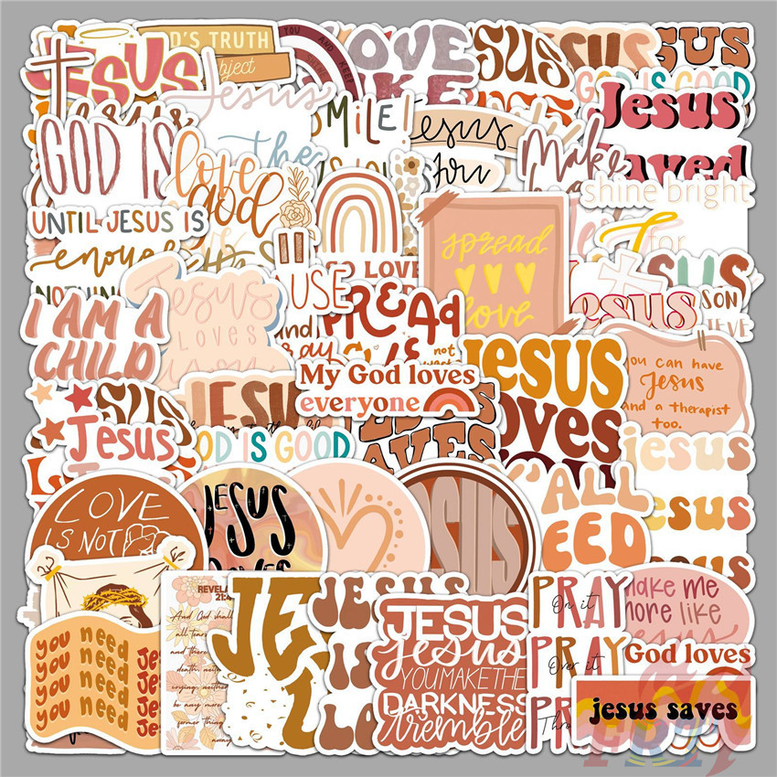 Boho Jesus Phrases Series 02 Stickers 50Pcs/Set DIY Fashion Waterproof ...