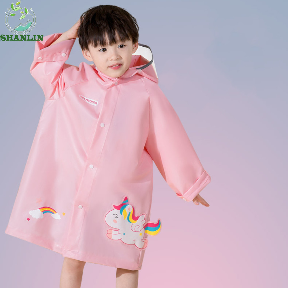 Little girl in duck rain gear deals