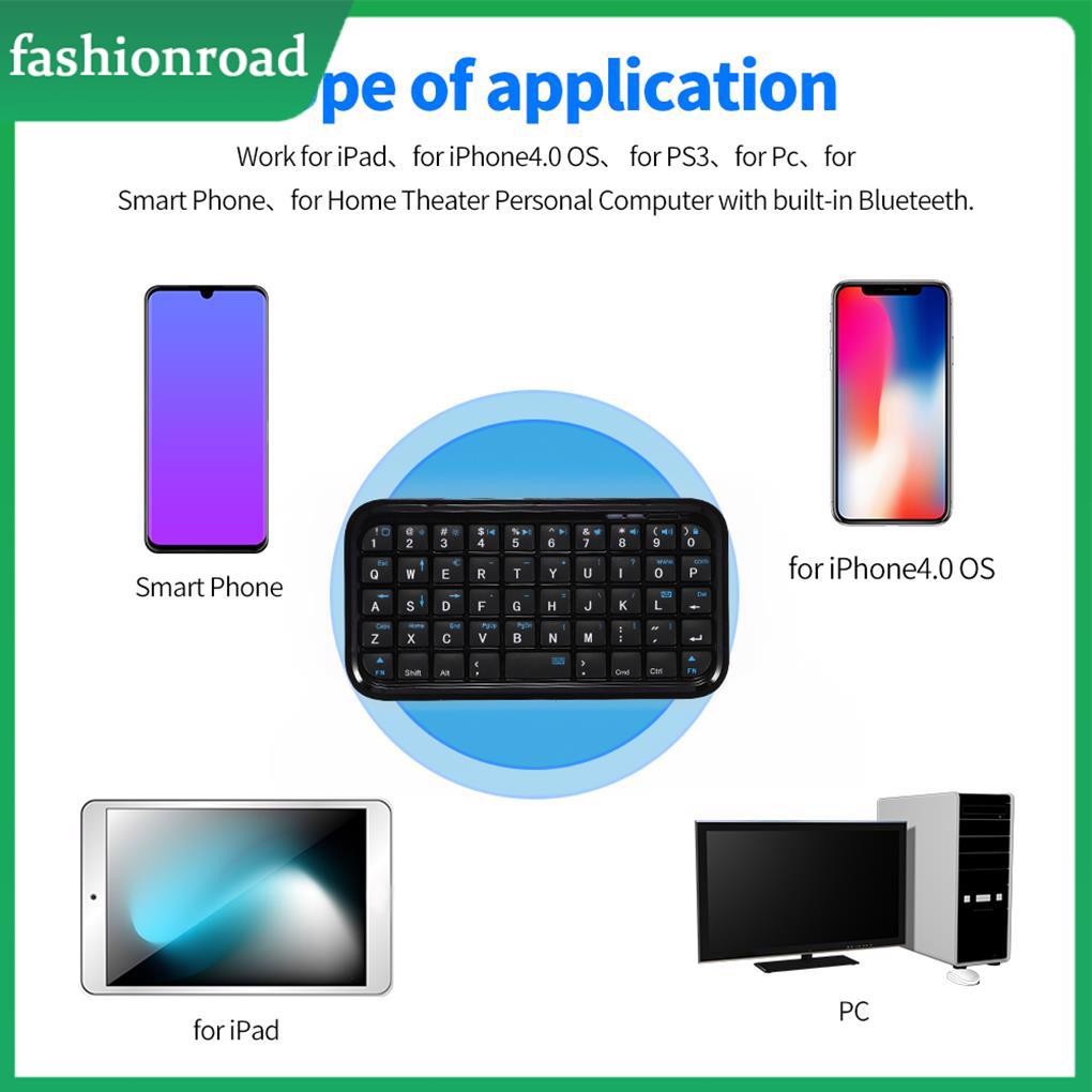 1/2/3 Wireless Keyboard with Button Keys Size Rechargeable ABS Small ...