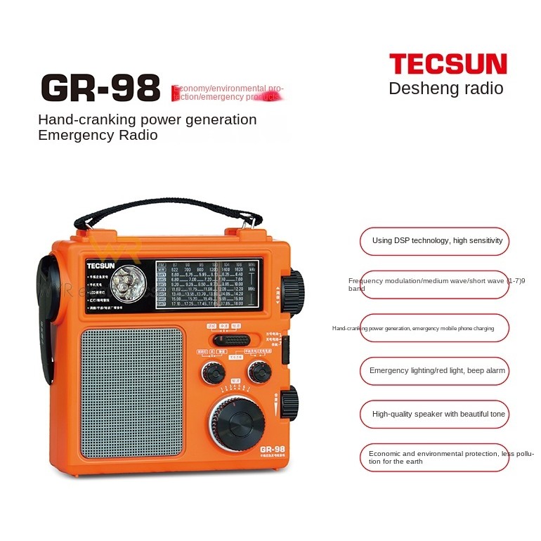 TECSUN GR-98 DSP Frequency Modulation Medium Wave Short Wave Pointer ...