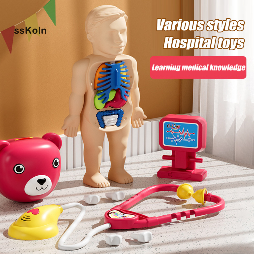 SSK_ Educational Doctor Playset Simulated Dental Toy Kit 36pcs Doctor ...